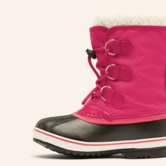 Girls Boots Sorel Yoot Pac Nylon Waterproof Rubber Soles Sherpa C… - Picture 7 of 12